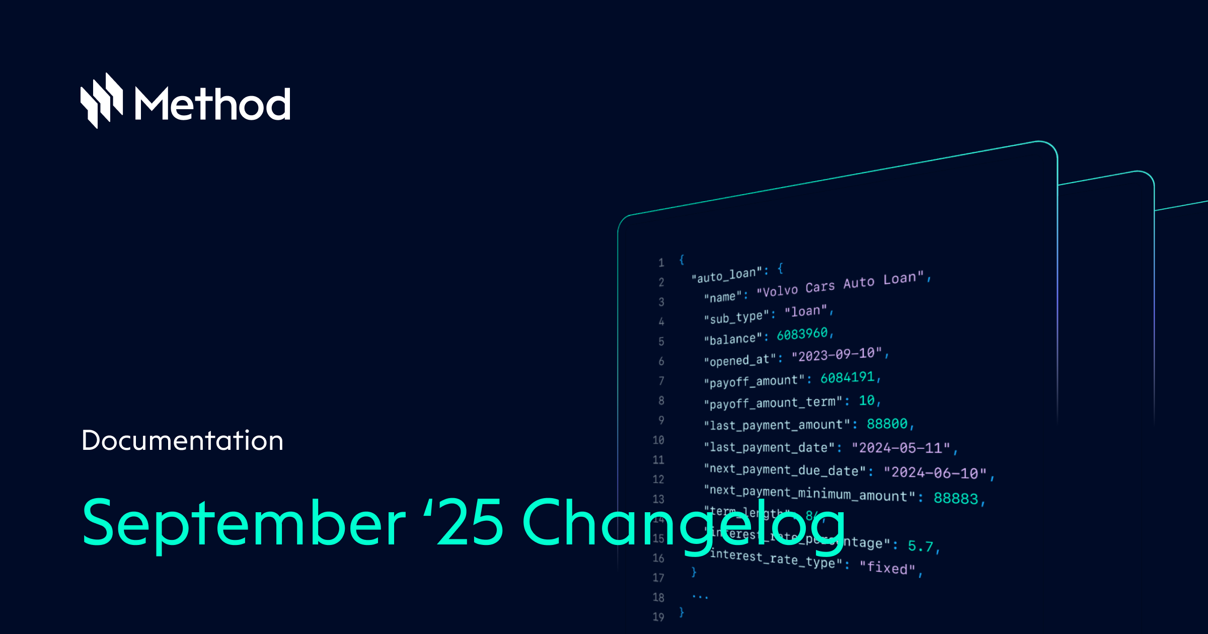 September Updates - Method API Docs