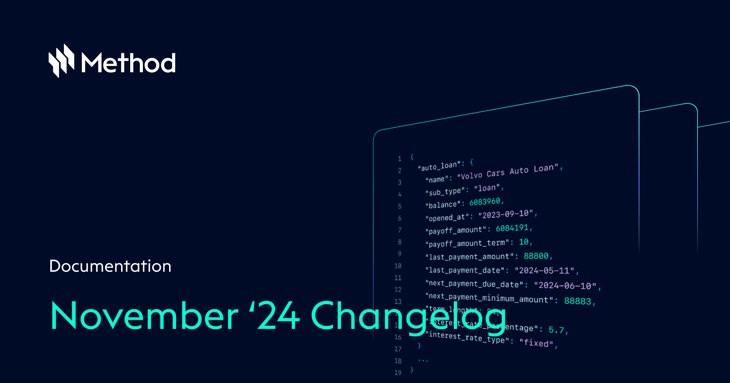 November Updates - Method API Docs